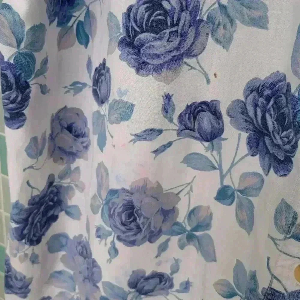 Basic Edition Floral Short Sleeve Button Down Flo… - image 6